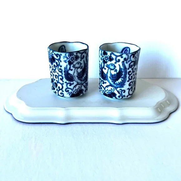 Japanese Tea Set - Phoenix Bird Porcelain - Picture 10 of 16